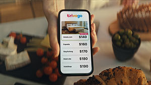 Trivago TV Advert app screen